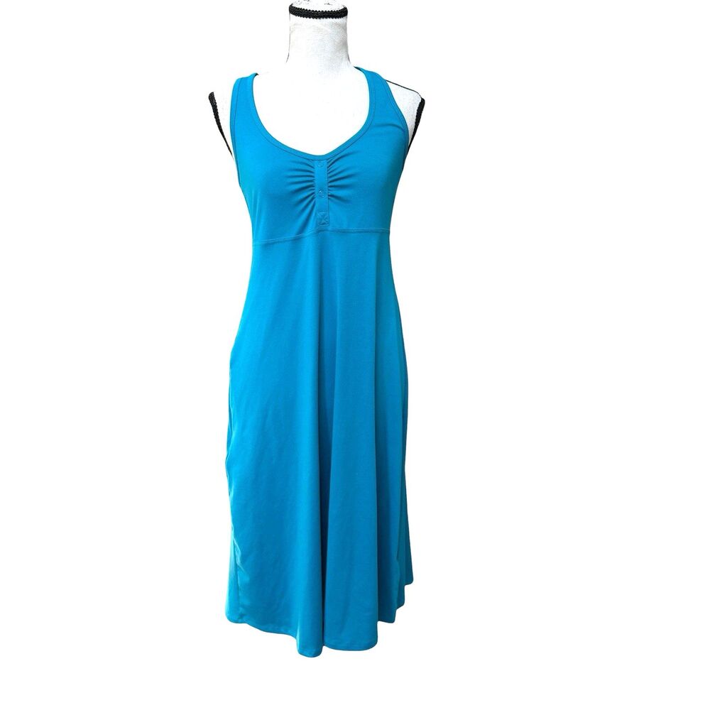 The North Face Racerback Dress Athletic Teal Midi Stretch S